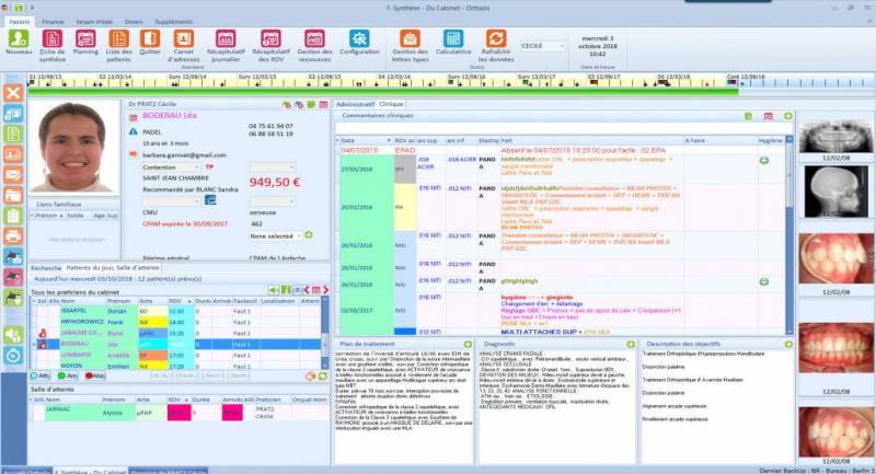 Application ORTHALIS, la gestion de votre cabinet d'orthodontie