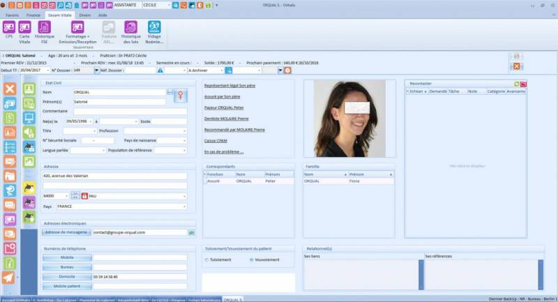 Application ORTHALIS, la gestion de votre cabinet d'orthodontie