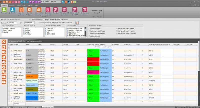 Application ORTHALIS, la gestion de votre cabinet d'orthodontie