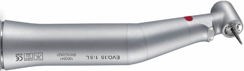 Contre-angle BienAir Evo.15 LED, version Standard ou MicroSeries, bague rouge (1:5) ou bague bleue (1:1)