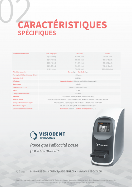 Scanner à Ecrans Mémoire VISIODENT iScan