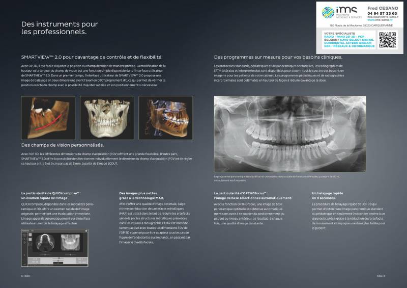 Combiné panoramique / conebeam dentaire KaVo OP 3D