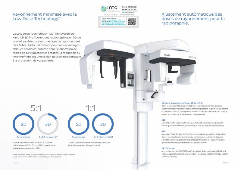 Combiné panoramique / conebeam dentaire KaVo OP 3D PRO