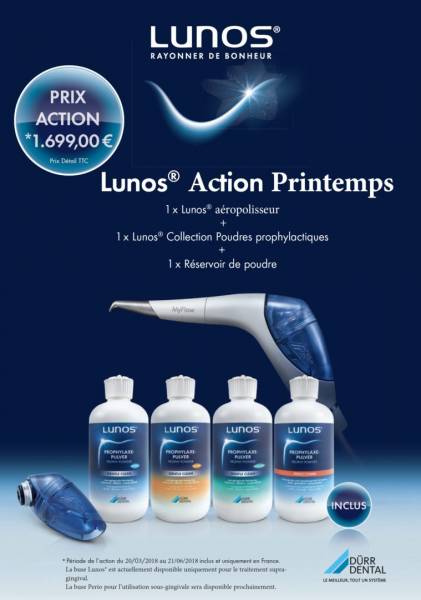Offre 2018 DURR DENTAL Aéopolisseur Lunos MyLunos + consommables