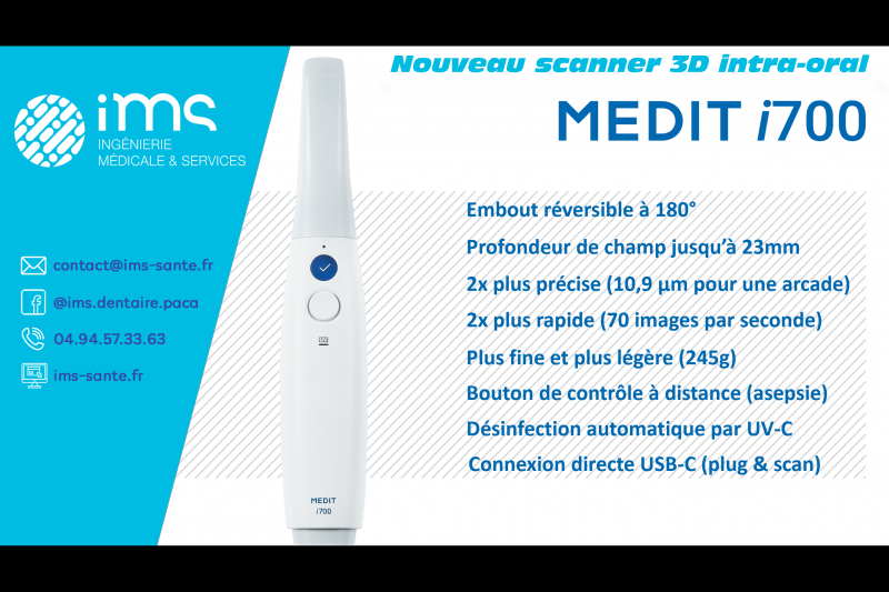 Caméra d'empreinte optique MEDIT i700