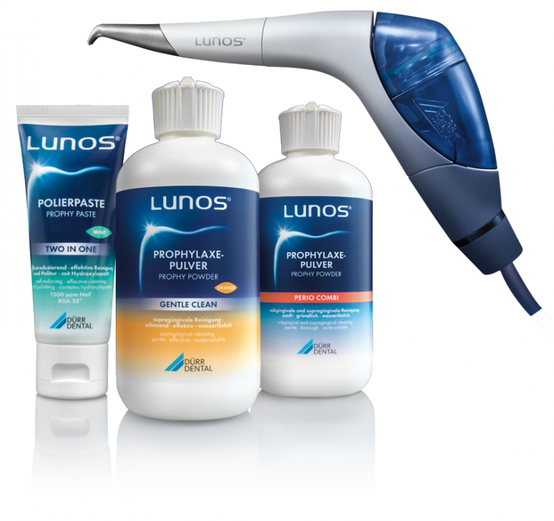 Poudre prophylactique DURR DENTAL Lunos Gentle Clean pour aéopolisseur Lunos MyLunos MyFlow