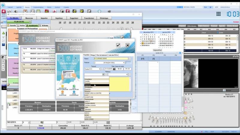 VISIODENT Ligne 500 est le premier logiciel ‹‹ Premium ›› pour les cabinets et cliniques dentaires